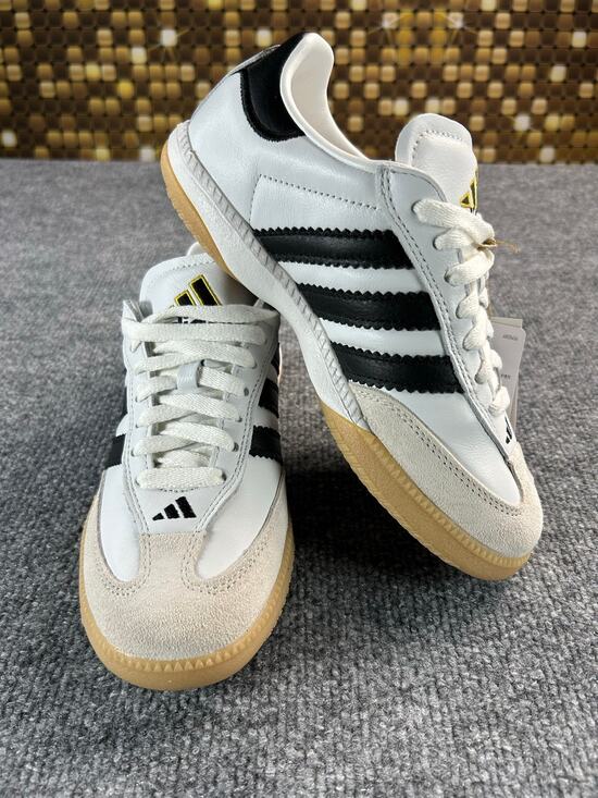 adidas Other - Adidas Samba MN White Black Gum Leather Sneakers WM 5.5 Y4.5
